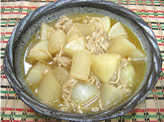 大根とエノキの葛煮
