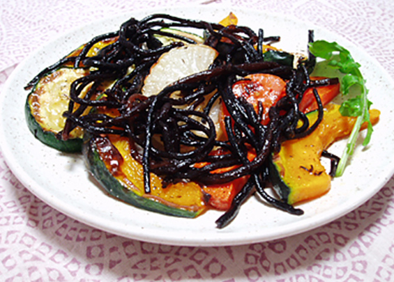 焼き野菜のヒジキマリネソース