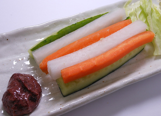 野菜スティックねりシソマヨディップ添え