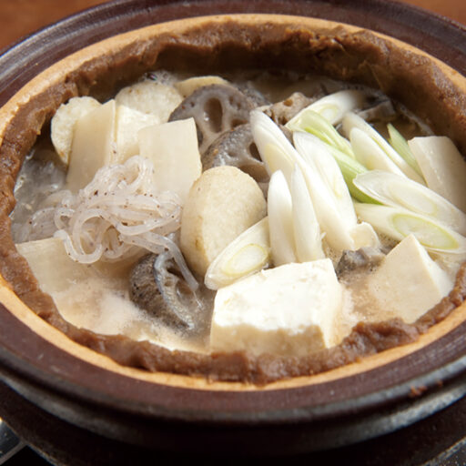 揚げ野菜の味噌土手鍋