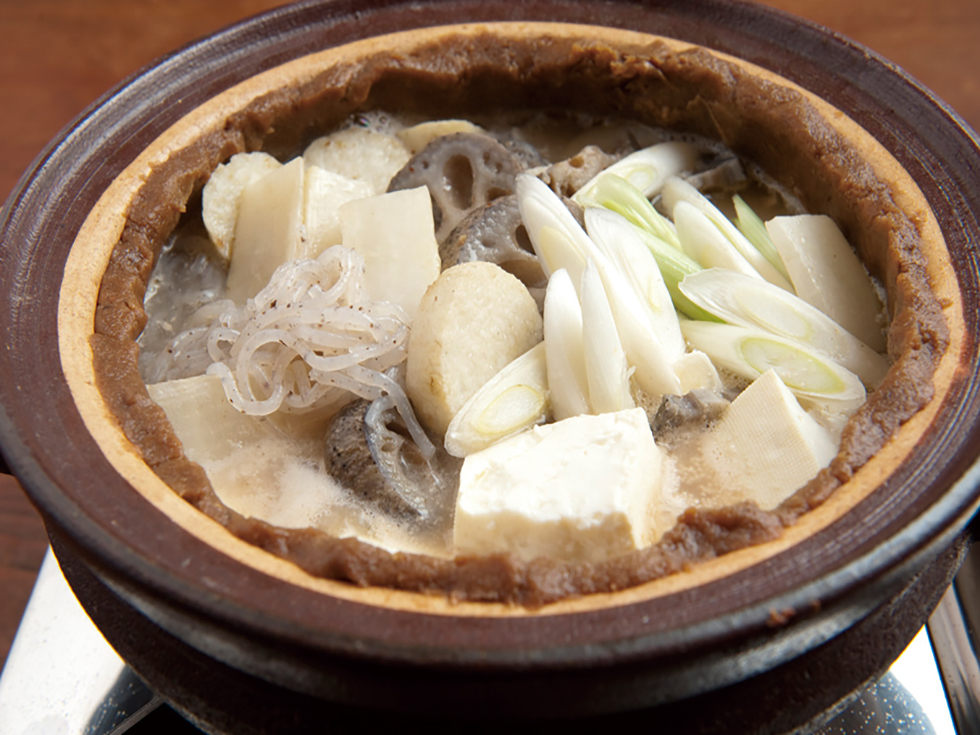 揚げ野菜の味噌土手鍋