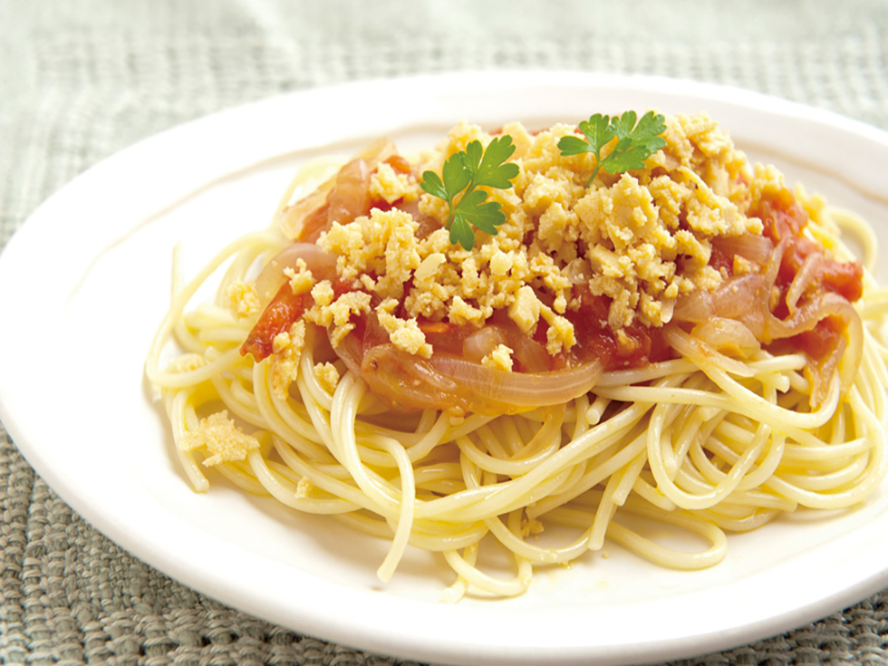 高野豆腐のフレークパスタ