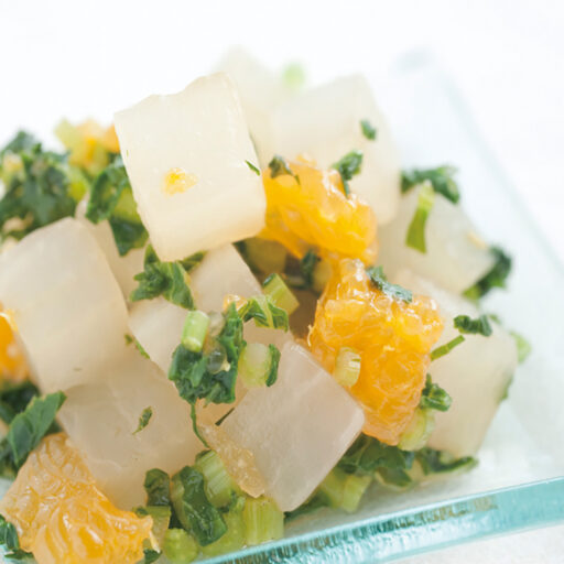 蒸しダイコンのミカンドレッシング