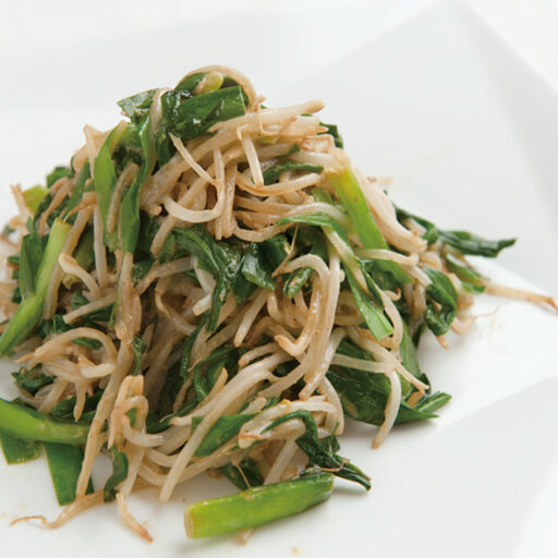 ニラとモヤシのゴマ炒め