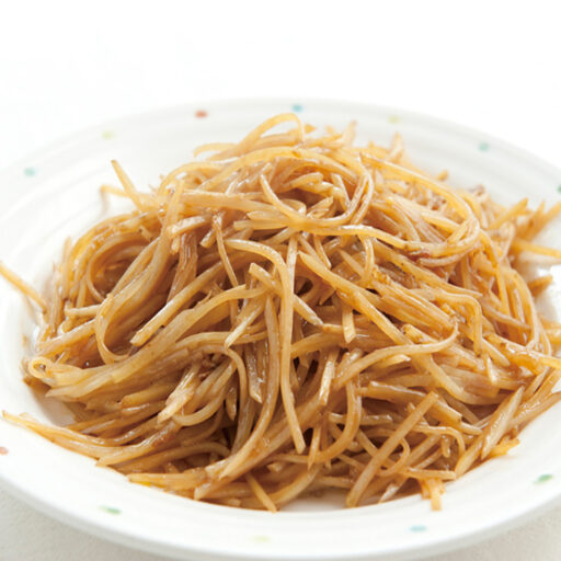 細切りジャガイモの味噌炒め