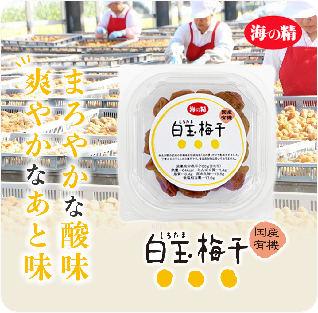 国産有機・白玉梅干